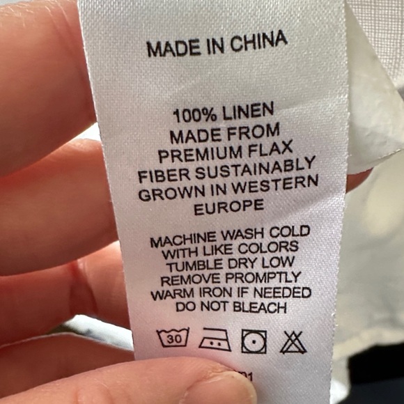 Quince Classic White Linen Top - Picture 6 of 6